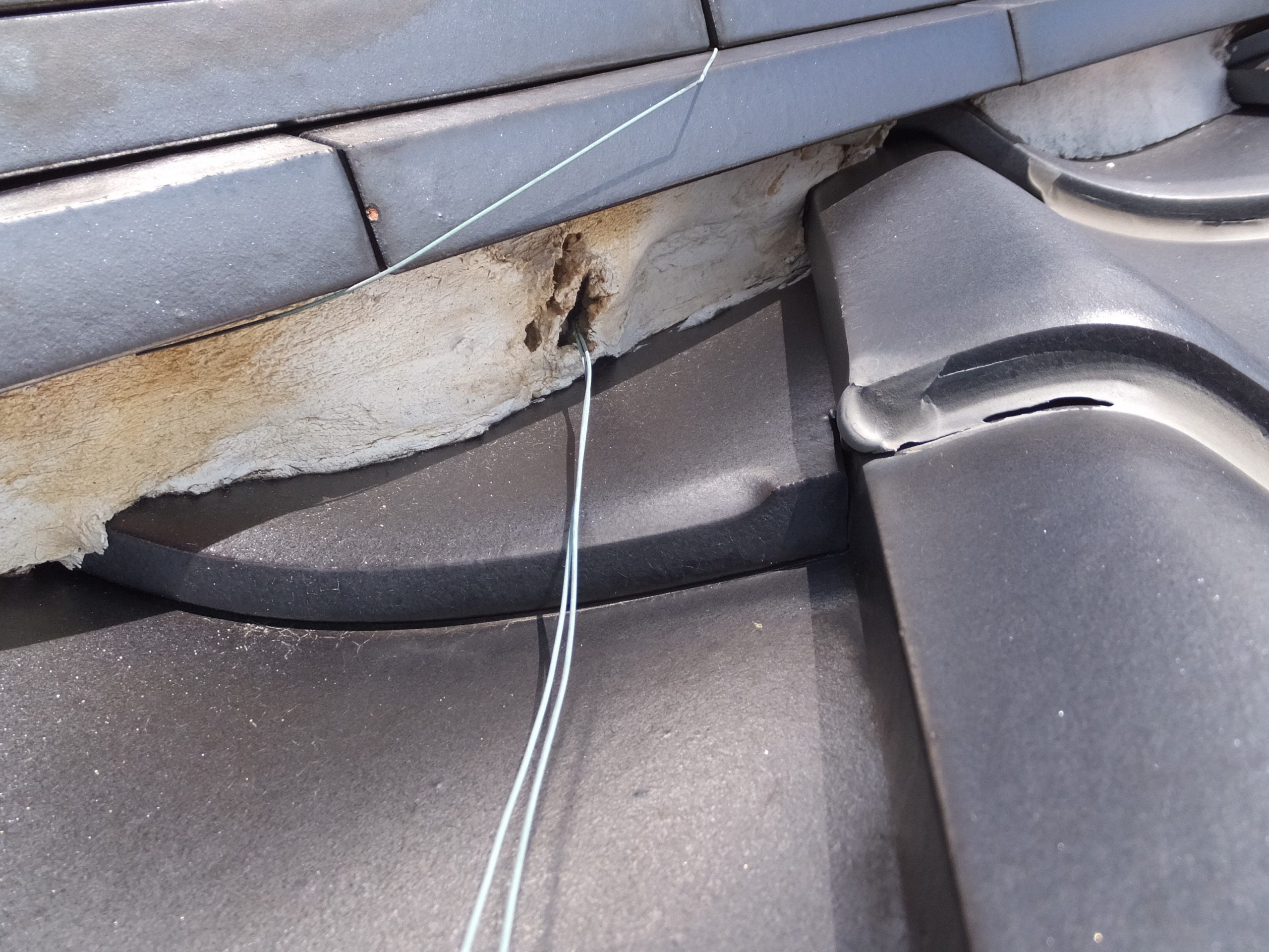 漆喰工事施工前　現調時の